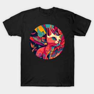 The Cat Lovers Colorful - Love Cats T-Shirt